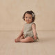 Quincy Mae - Ruffled Tulip Top + Bloomer Set - Sage