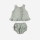 Quincy Mae - Ruffled Tulip Top + Bloomer Set - Sage