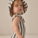 Quincy Mae - Scoop Back One-Piece Swimsuit - Retro Ocean Stripe