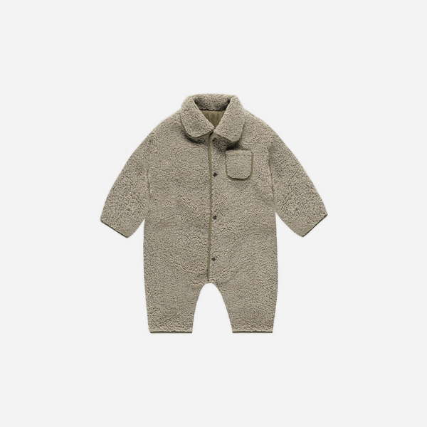 Quincy Mae - Shearling Jumpsuit - Olive