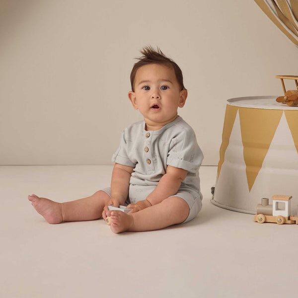 Quincy Mae - Short Sleeve One-Piece - Airplanes