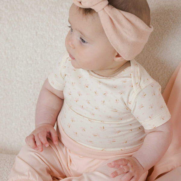 Quincy Mae - Short Sleeve One-Piece - Fleur