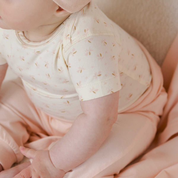 Quincy Mae - Short Sleeve One-Piece - Fleur