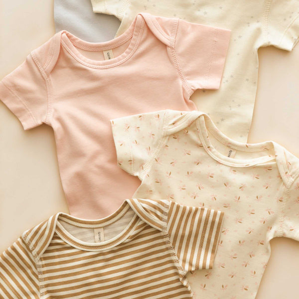 Quincy Mae - Short Sleeve One-Piece - Fleur