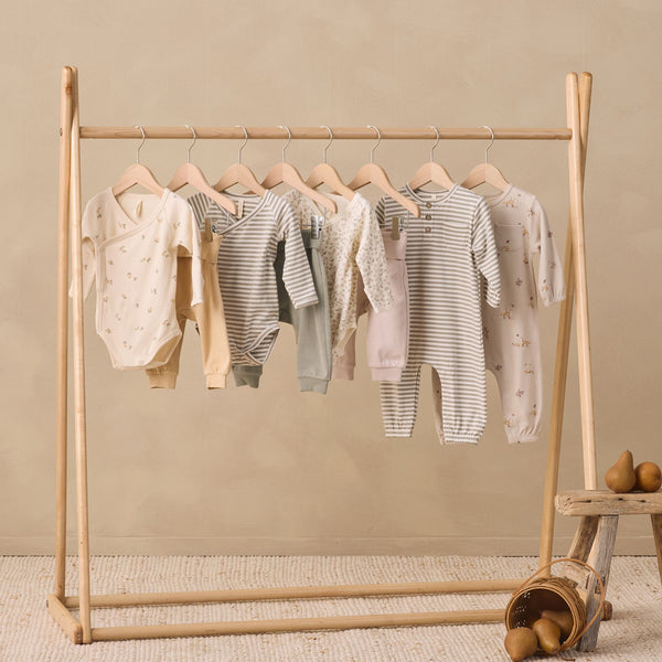 Quincy Mae - Side Snap Bodysuit + Pant Set - Floret