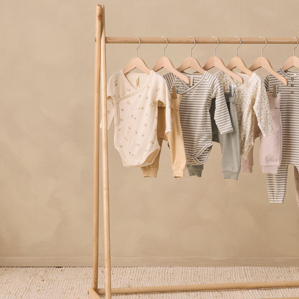 Quincy Mae - Side Snap Bodysuit + Pant Set - Floret