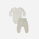 Quincy Mae - Side Snap Bodysuit + Pant Set - Laurel Stripe