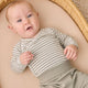 Quincy Mae - Side Snap Bodysuit + Pant Set - Laurel Stripe