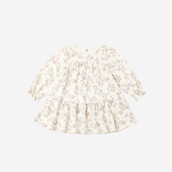 Quincy Mae - Tiered Jersey Dress Floral Vine