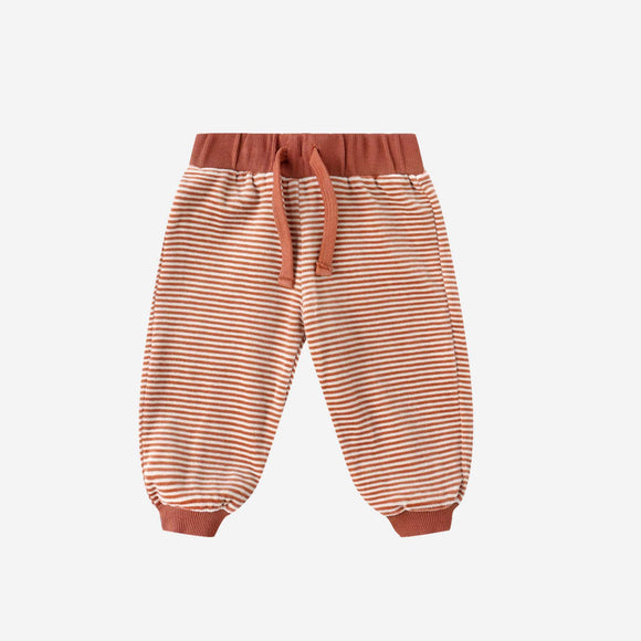 Quincy Mae - Velour Relaxed Sweatpant - Candy Stripe