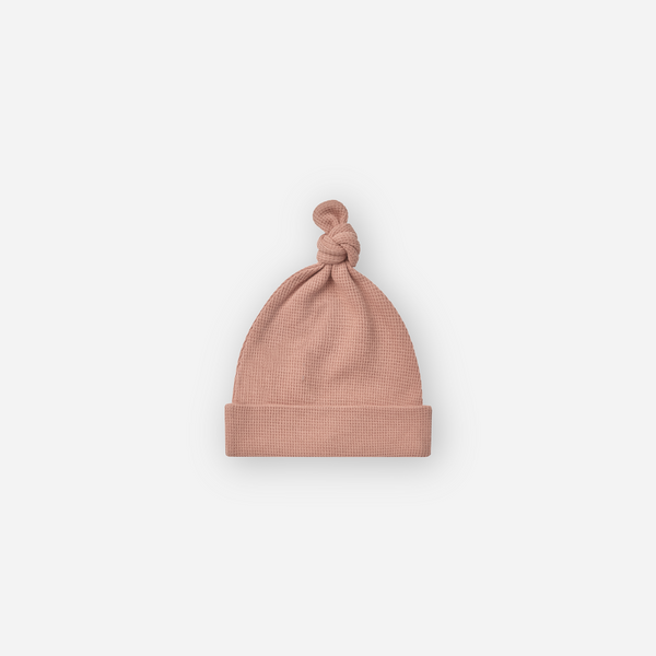 Quincy Mae - Waffle Knotted Baby Hat - Lagoon, Rose
