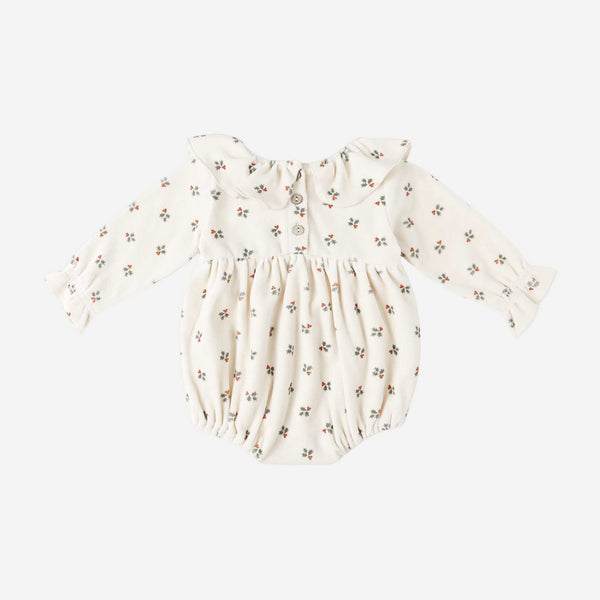 Quincy Mae - Wendy Romper - Holly Berry