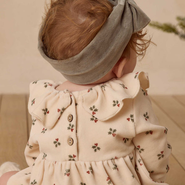 Quincy Mae - Wendy Romper - Holly Berry