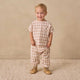 Quincy Mae - Woven Boxy Top Rustic Plaid