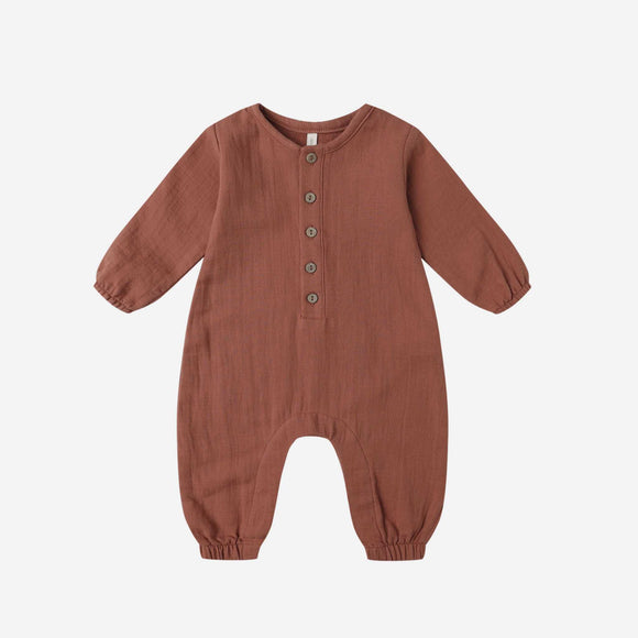 Quincy Mae - Woven Jumpsuit - Cranberry