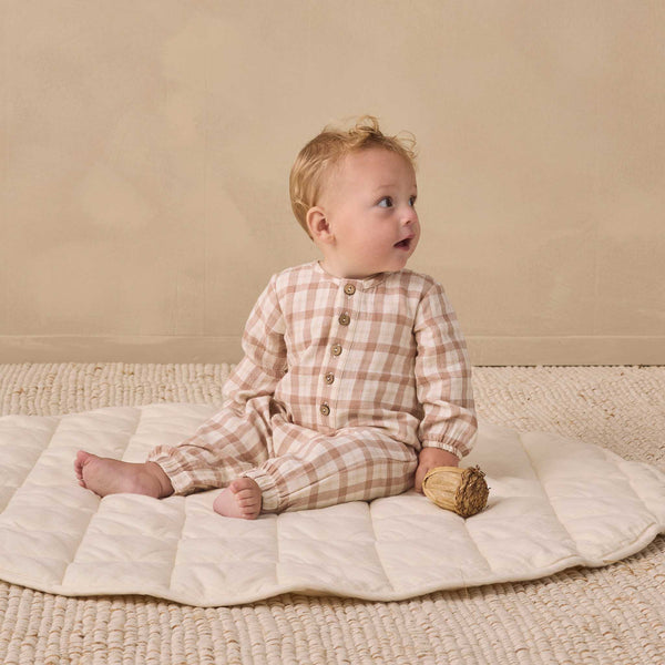 Quincy Mae - Woven Jumpsuit Rustic Plaid