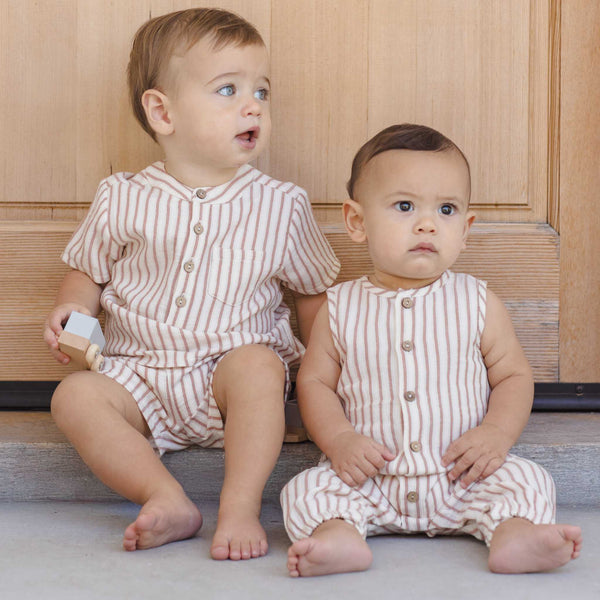 Quincy Mae - Woven Short - Vintage Stripe