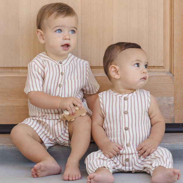 Quincy Mae - Woven Short - Vintage Stripe