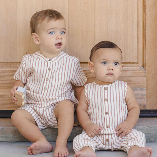 Quincy Mae - Woven Short - Vintage Stripe