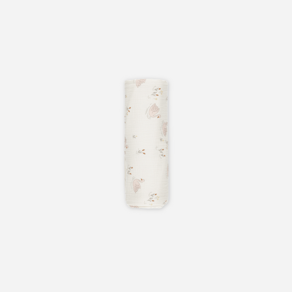 Quincy Mae - Woven Swaddle - Swans