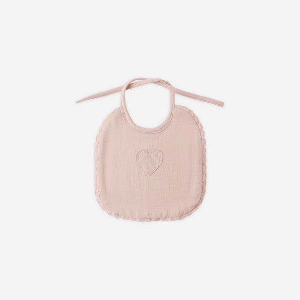 Quincy Mae - Woven Tie Bib - Blush