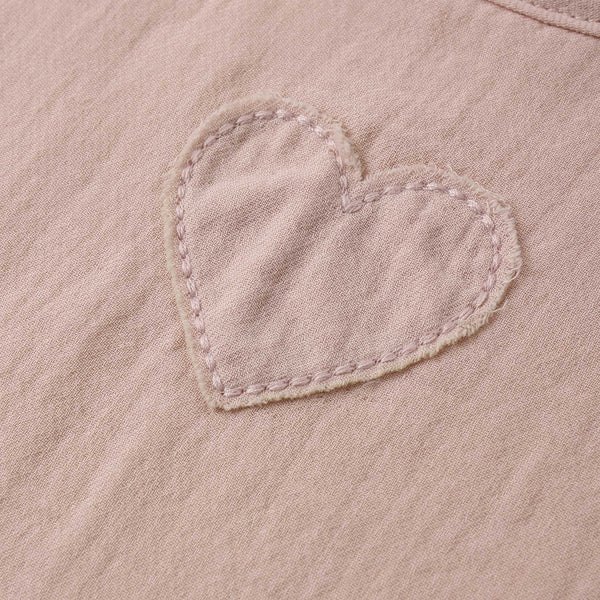 Quincy Mae - Woven Tie Bib - Blush
