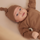 Quincy Mae - Wrap Top + Footed Pant Set - Cinnamon