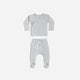 Quincy Mae -  Wrap Top + Footed Pant Set - Cloud