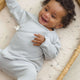 Quincy Mae -  Wrap Top + Footed Pant Set - Cloud