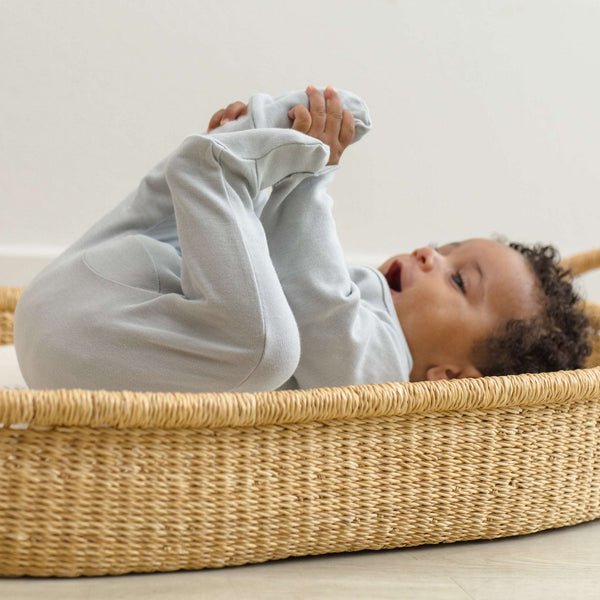 Quincy Mae -  Wrap Top + Footed Pant Set - Cloud