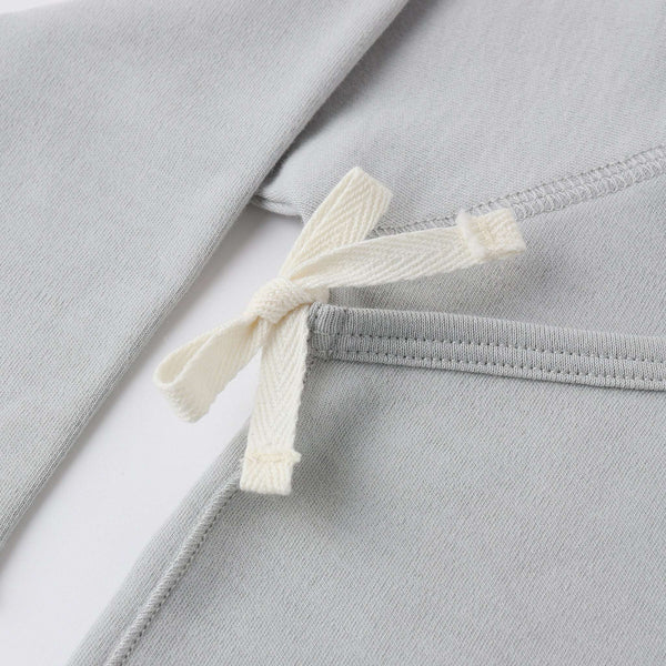 Quincy Mae -  Wrap Top + Footed Pant Set - Cloud