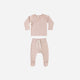 Quincy Mae -  Wrap Top + Footed Pant Set - Dusty Rose