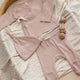 Quincy Mae -  Wrap Top + Footed Pant Set - Dusty Rose