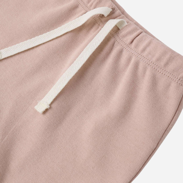 Quincy Mae -  Wrap Top + Footed Pant Set - Dusty Rose