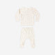 Quincy Mae - Wrap Top + Footed Pant Set - Flower Field