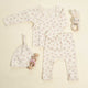 Quincy Mae - Wrap Top + Footed Pant Set - Flower Field