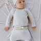 Quincy Mae - Wrap Top + Footed Pant Set - Fog