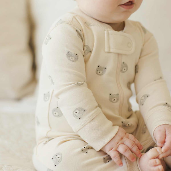 Quincy Mae - Zip Long Sleeve Sleeper - Bears