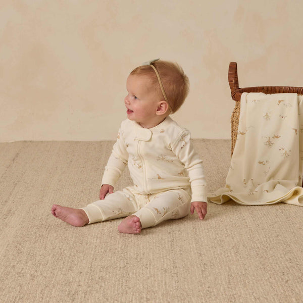 Quincy Mae - Zip Long Sleeve Sleeper - Fox Land