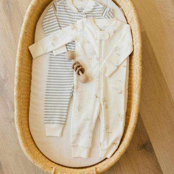 Quincy Mae - Zip Long Sleeve Sleeper - Fox Land