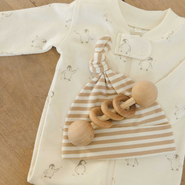 Quincy Mae - Zip Long Sleeve Sleeper - Penguins