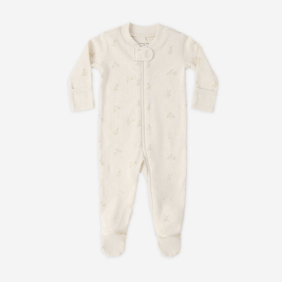 Quincy Mae - Zip Long Sleeve Sleeper Footie - Bunnies