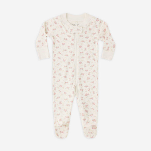 Quincy Mae - Zip Long Sleeve Sleeper Footie - Flower Field