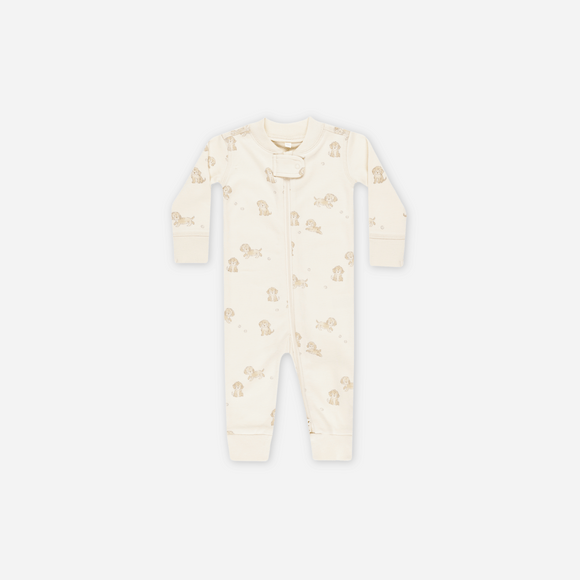 Quincy Mae - Zip Long Sleeve Sleeper Footie - Puppies