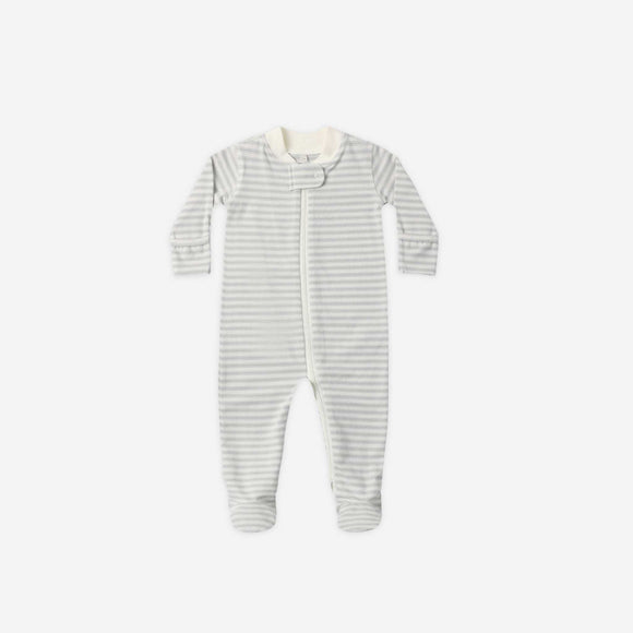 Quincy Mae -Zip Long Sleeve Sleeper Footie Cloud Stripe