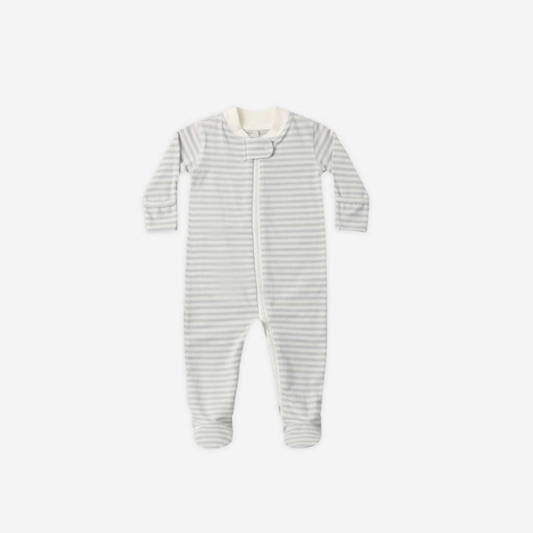 Quincy Mae -Zip Long Sleeve Sleeper Footie Cloud Stripe