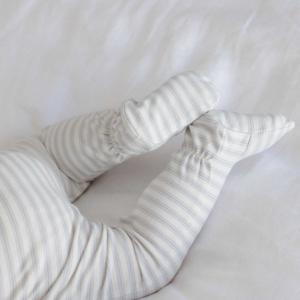 Quincy Mae -Zip Long Sleeve Sleeper Footie Cloud Stripe