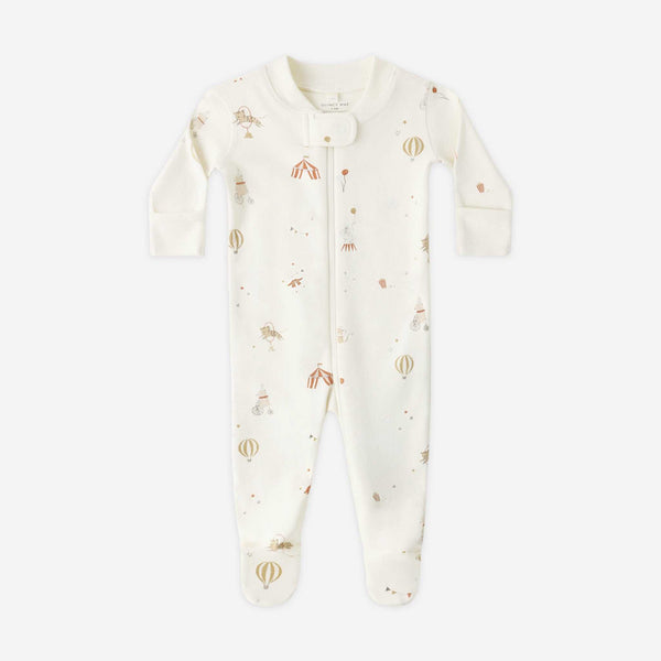 Quincy Mae - Zip Longsleeve Sleeper Footie - Carnival