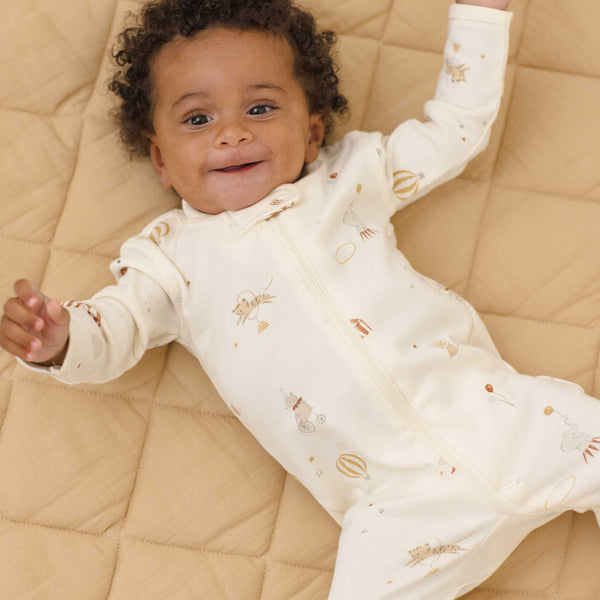 Quincy Mae - Zip Longsleeve Sleeper Footie - Carnival