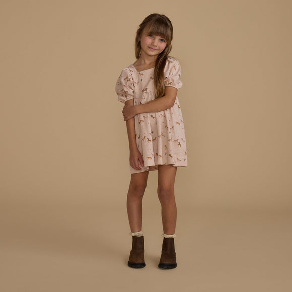 Rylee + Cru - Brea Dress - Horses / Shell